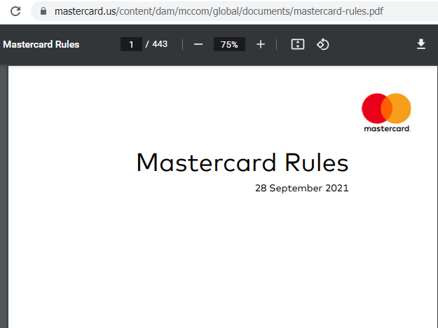 Руководство Mastercard Rules